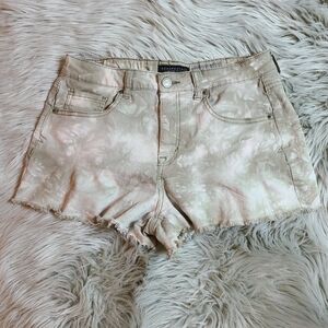 Aeropostale Cutoff Denim High Waist Green Tie Dye